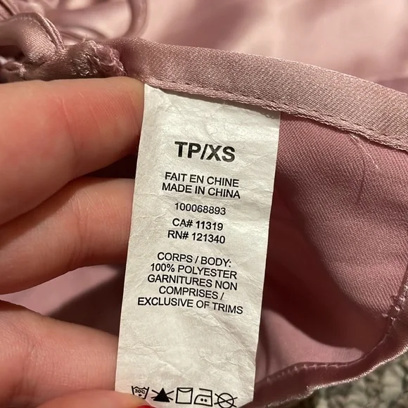 Garage Pink Satin open cropped tank top summer crop shirt - Picture 3 of 4